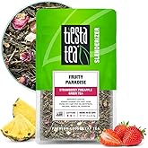 Tiesta Tea - Fruity Paradise, Strawberry Pineapple Green Tea, Premium Loose Leaf Blend, Medium Caffeinated Green, Make Hot or Iced Tea &amp; Brews Up to 25 Cups - 1.6 Ounce Resealable Pouch
