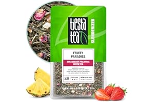 Tiesta Tea - Fruity Paradise, Strawberry Pineapple Green Tea, Premium Loose Leaf Blend, Medium Caffeinated Green, Make Hot or Iced Tea & Brews Up to 25 Cups - 1.6 Ounce Resealable Pouch