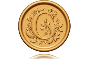 KKJCXY 20 Pack Letter G Wax Seal Stickers, Antique Gold Initial Alphabet Self-Adhesive Wax Stickers Wedding Party Birthday Invitation Christmas Envelope Wax Seal Stickers ﻿