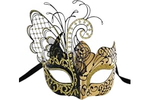 Ubauta Various Butterfly Rhinestone Metal Venetian Women Mask for Masquerade/Mardi Gras Party/Sexy Costume Ball/Wedding