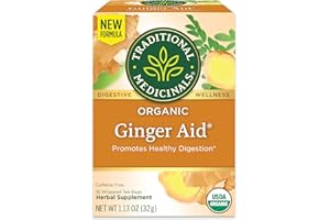 Traditional Medicinals Tea, Organic Ginger Aid, Promotes Healthy Digestion, 16 Tea Bags