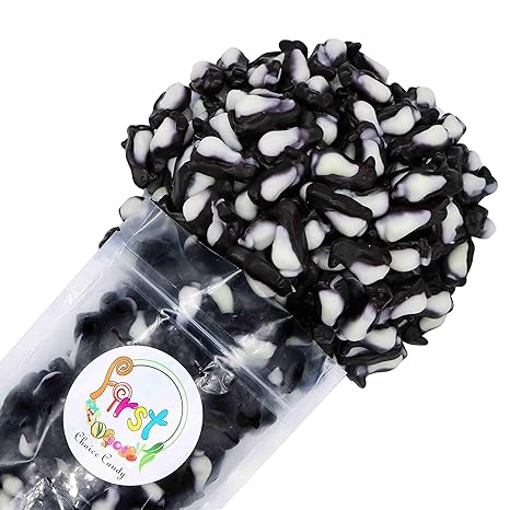 Gummy Peachy Penguins Black & White Gummi