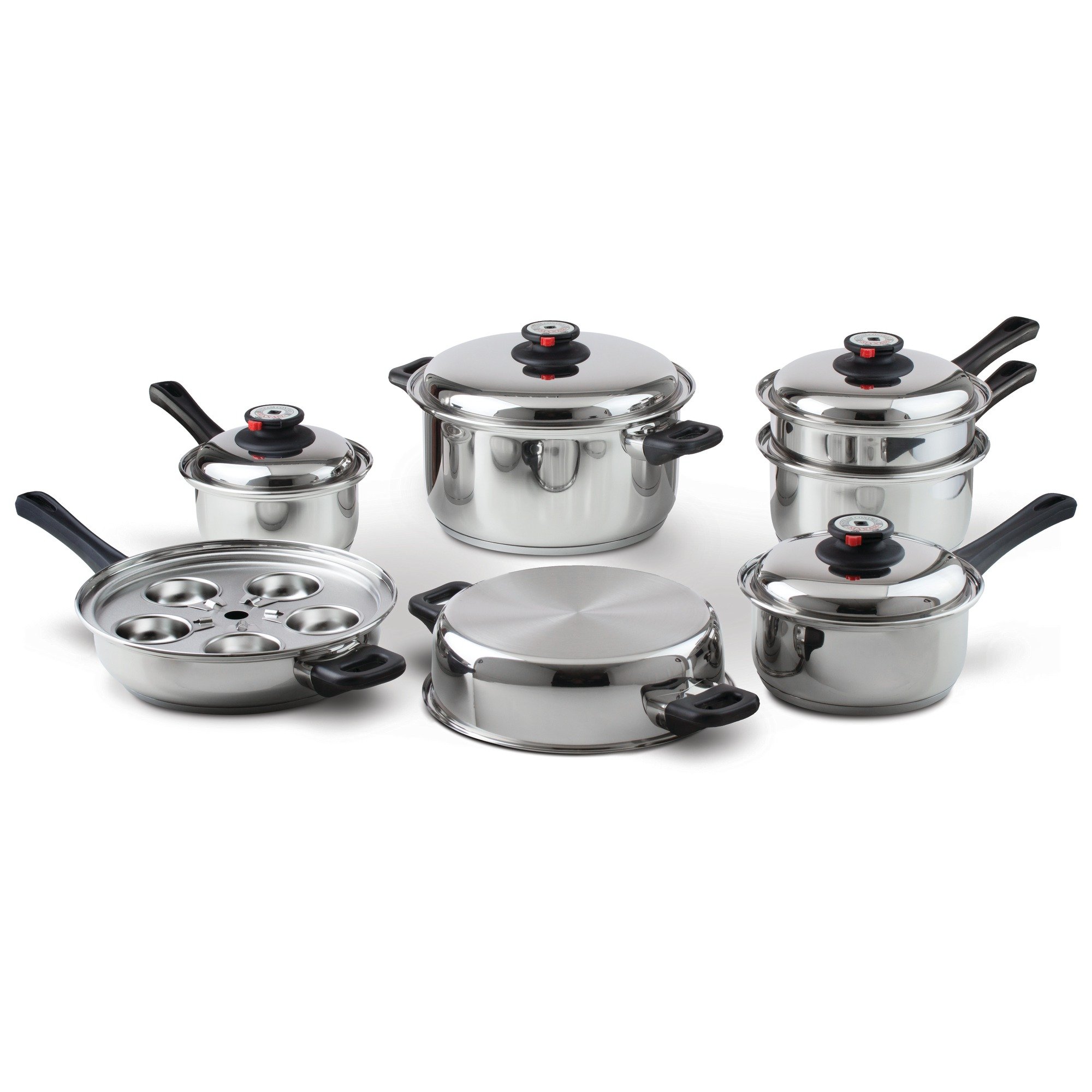 Maxam KT17 17Piece 9Element SurgicalStainlessSteel Waterless Cookware Set 24409387029 eBay