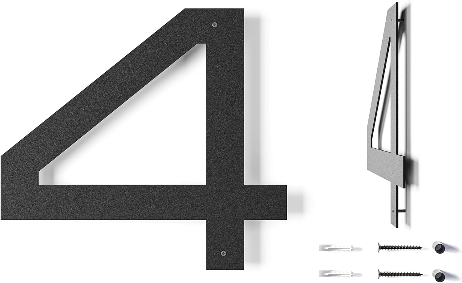 Address Signs - 12 Inch Modern Floating House Numbers | Large Metal House Numbers for Outdoors | Black Coated Rust-Proof Home Address Numbers