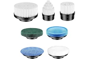 Yesayce 8pcs Electric Spin Scrubber Replacement Brush Heads, Extra Brushes Kit for Bathroom Floor Tile, Bathtub, Glass, Car, Kitchen Cleaning