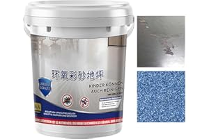 Epoxy Floor Coating, Epoxy Colored Sand Floor Paint, Natural Stone Effect, Coat Quick Drying Stain Resistant Painting, for Co