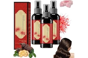 Saffron Hair Blackening Spray, Natural Plant Polygonum Multiflorum Essence Sprays, Reduces Shedding Strengthen Hairs Root Ser