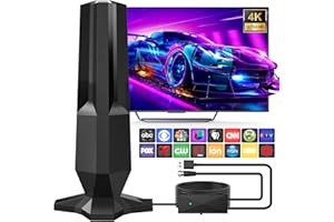BSTVMOV 2025 TV Antenna,Antennas for Local Channels,Digital Antenna for Smart TV with 1900+ Miles Range,Antennas with Amplifier and Signal Booster, Portable HD Antenna Support 8K 4K 1080p TVs-30ft Coax Cable