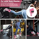 Flintronic 2Pcs Ankle Straps for Cable Machine with D-Rings Pink view 8