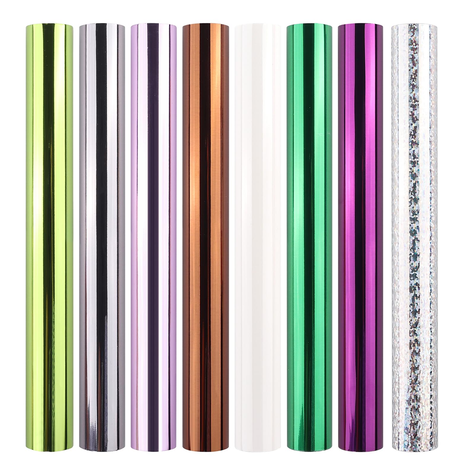 【8-Pack】Briartw Laser Printer & Laminator Compatible Toner Reactive Foil | 16.4ft x 7.6in Per Roll Transfer Foil Paper Bundle | Perfect for DIY Crafts,Embossed Cards,Sparkly Craftwork,Scrapbooking