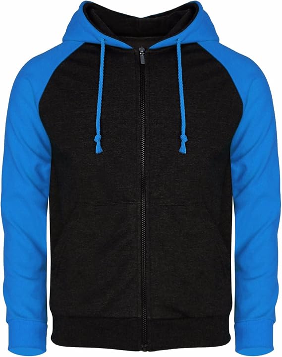 raglan sleeve zip pocket hoodie