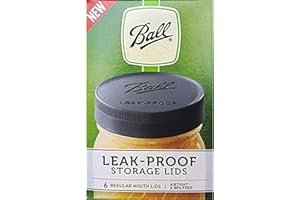 Ball Mason Jar Leak-Proof Lids, Regular Mouth, 6-Count