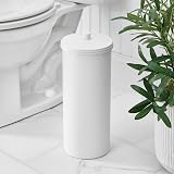 InterDesign iDesign Kent Freestanding Toilet Roll Holder White 3 Spare Rolls view 3