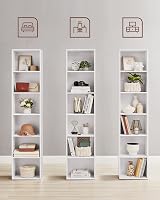 VASAGLE 6-Tier Bookcase 24 x 40 x 178.5 cm Cloud White LBC167T14 view 7