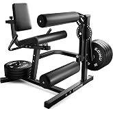 GOIMU Leg Extension and Curl Machine, 4 in 1 Lower Body Workout Machine, Adjustable Leg Curl Machine with Plate Loaded, Leg Extension Machine with Exercise Bench, Home Gym Weight Machine