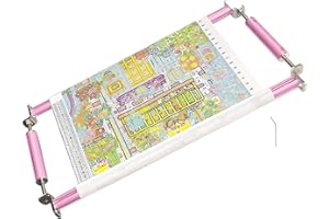 Couple Embroidery Art Embroidery Clip Frame Cross Stitch 4 Slot Presser Heavy Duty Embroidery Bandage Embroidery Frame Needlepoint Frame Embroidery Scroll Frame Embroidery Frames (Pink)