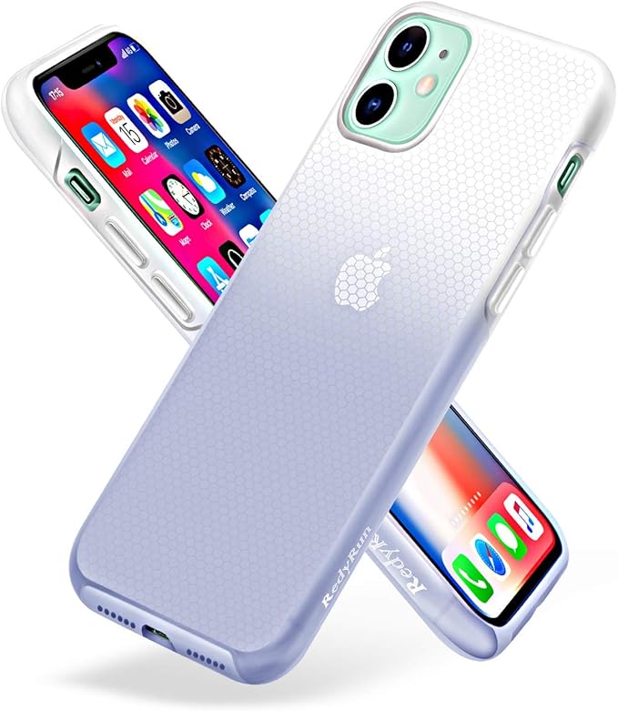 Redyrun Iphone 11 Liquid Silicone Case Full Protective Rubber Gel Cover Bumper Shockproof Ultra Slim Thin Clear Transparent Frosted Matte Aesthetic Design Pastel White Blue Amazon Co Uk Electronics