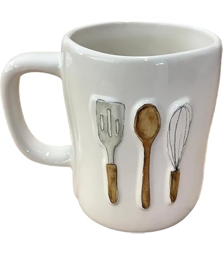 Tasse Rae Dunn Magenta AUNTIE - Manche Rose Et Fleurs - Collection