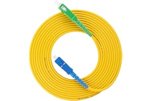 Luqeeg SCAPC-SCUPC Fiber Jumper Patch Cord 20m Single Mode Cable with Good Interchangeability, Easy Welding, Low Insert Loss 