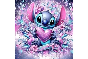 RYMILIE Diamond Painting Kits for Adults - Stitch DIY 5D Diamond Art Kits Full Drill Diamond Dots Paintings with Diamonds Gem Art and Crafts Home Decor 12x12inch