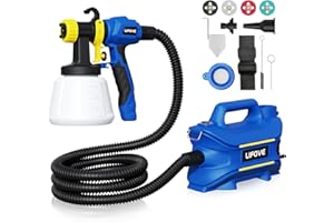 LIFOVE Paint Sprayer 800W HVLP Electric Spray Paint Gun with 40 Fl Oz Container, 6.5FT Air Hose, 4 Nozzles & 3 Patterns, Easy to Clean, Suitable for Furniture, House, Fence, Walls, Etc. LF807