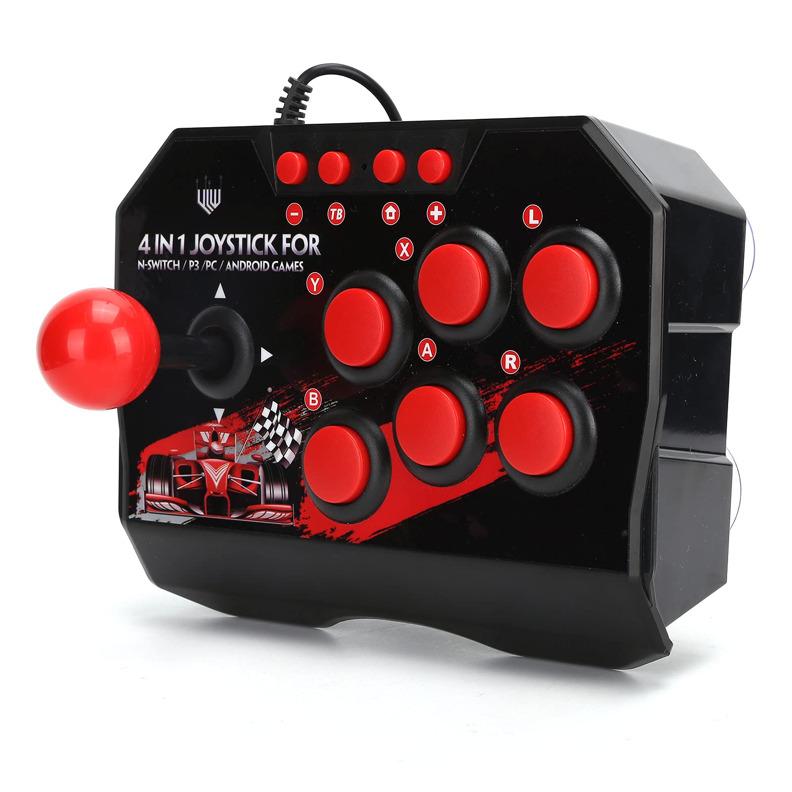 Photo 1 of EBTOOLS Portable Fight Stick, Fighting Stick Fighter USB Joystick Stick Buttons Controller for Switch/PC/PS3
