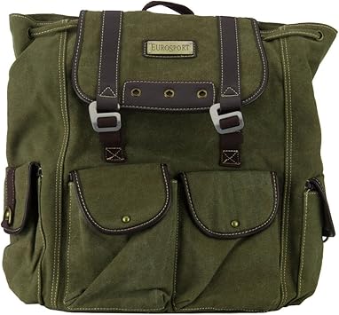 washed canvas backpack