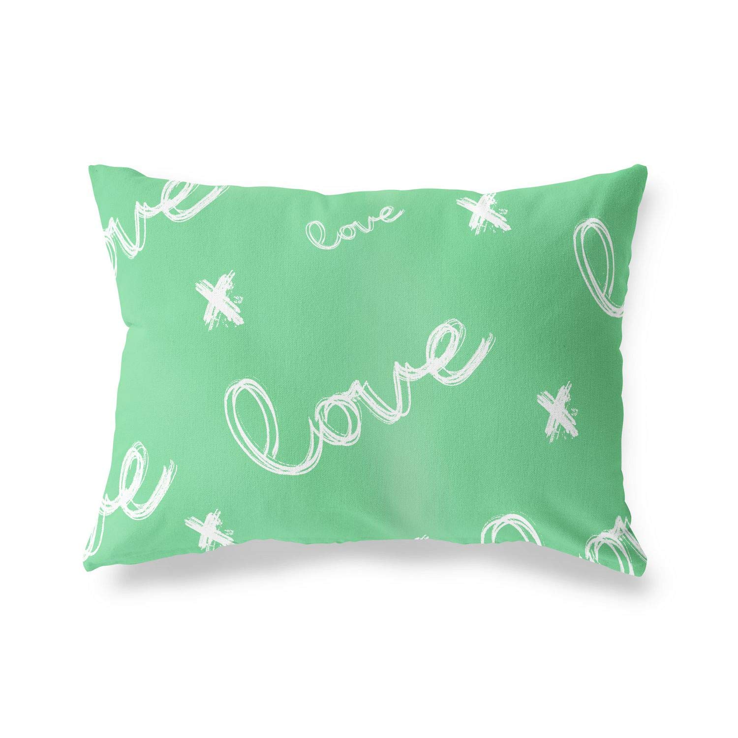 BonaMaison Decorative Cushion Cover, Petrol Green-White Throw Pillow Covers, Home Decorative Pillowcases for Livingroom, Sofa, Bedroom, Size: 45X60 Cm - Designed and Manufactured in Turkey