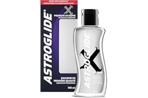Astroglide Silicone Lube (148 mL), X Premium Personal Lubricant for Vaginal and Anal Sex, Extra Long-Lasting Silky Lube, Wate