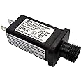 24V LED Transformer LED Controller Class 2 Power Supply, IP44 Waterproof Low Voltage Transformer US Plug for 24V 6W Christmas Light, String Light (24V6W 1Pack)