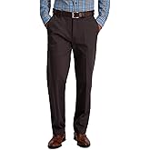 Haggar Men's Iron Free Premium Khaki Classic Fit Flat Front Expandable Waist Casual Pant (Regular and Big & Tall Sizes)