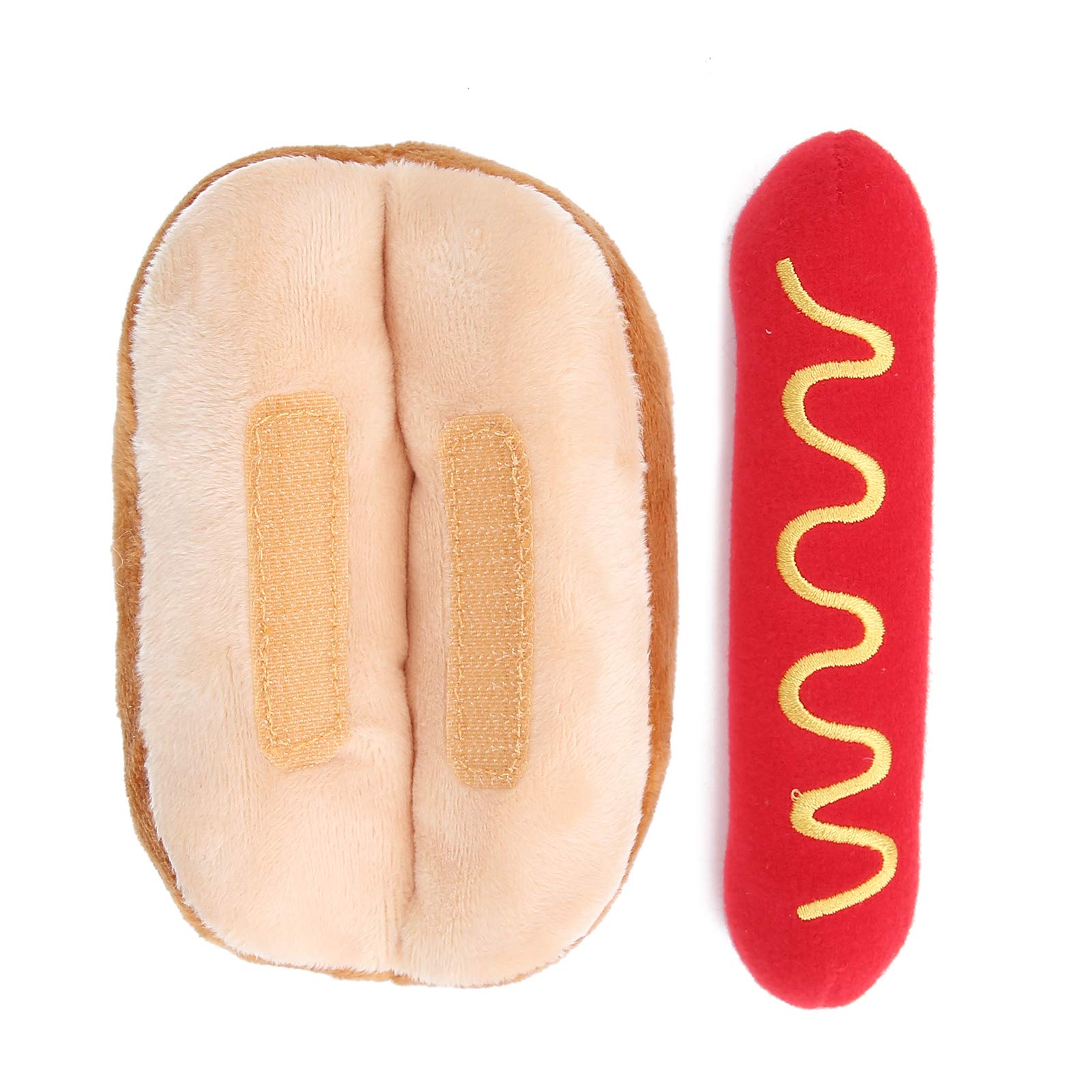 Tiiyee Hot Dog Stuffed Toys, Small 3D Cute Plushies Soft Dog Toy Interactive Pet Puppy Anxiety Relief Plush Animal Toys Throw Pillow Sofa Doll Christmas Emotional Decoration for Home Decor Gift