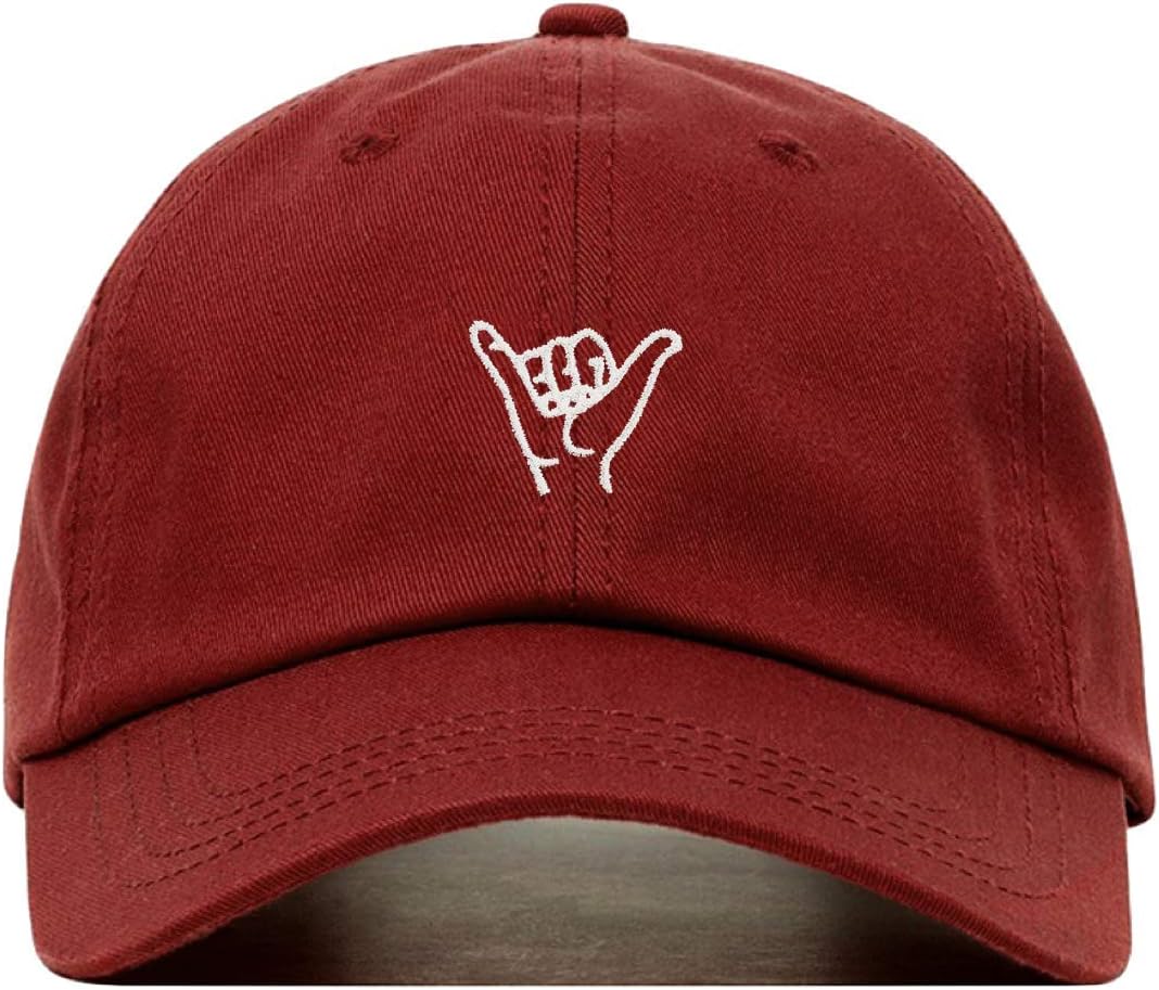 Hang Loose Baseball Hat, Embroidered Dad Cap, Unstructured Soft Cotton, Adjustable Strap Back (Multiple Colors)