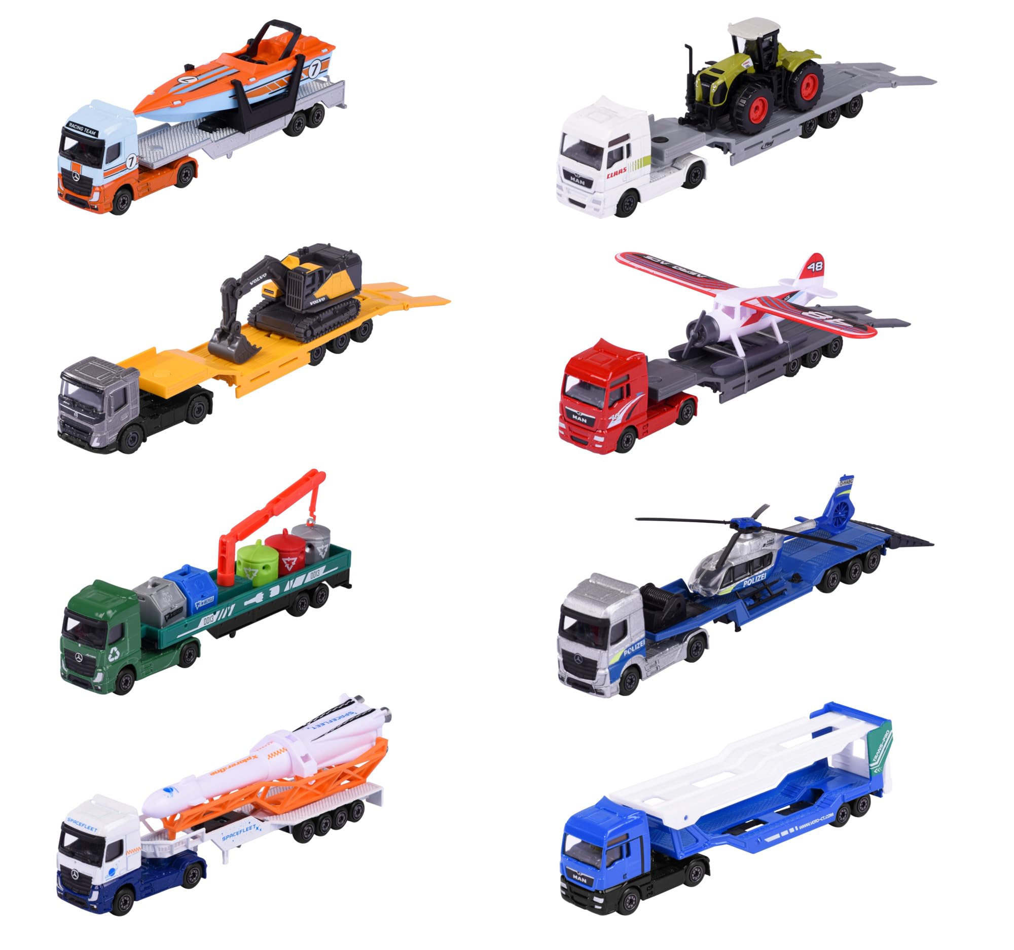 Majorette Transporter sorted, 8-fold sort.; Attention random selection!