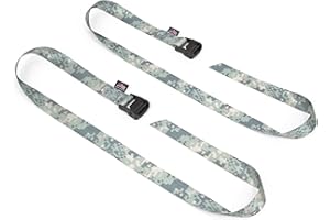 PowerTye 1.5in x 4ft Special Edition Heavy-Duty Lashing Strap with Special Edition Heavy-Duty Buckle - Made in USA - 300 lb. Working Load Limit - Digital CAMO - 2-Pack