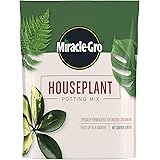 Miracle-Gro Houseplant Potting Mix: Fertilized, Perlite Soil for Indoor Gardening, Designed to Be Less Prone to Gnats, 4 qt.