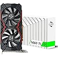 51RISC GeForce GTX 1660 Ti Graphics Card, 6GB GDDR6 192bit Video Card for Gaming GPU PCIe 3.0 x16 DP HDMI DVI 1080P 2K Game PC Card 1660ti 4K 8K Display (GTX 1660 Ti - Red)