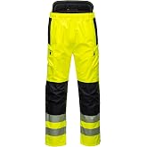 Portwest PW3 PW342 Rain Pants Stretch Oxford Shell | ANSI/ISEA 107, ANSI/ISEA 107 Class E, Eight Pockets, Oil Water Grime Repellent, Boot Zippers