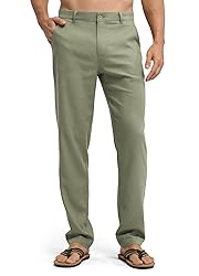 Willit Men's Linen Pants Casual Linen Dress Pants