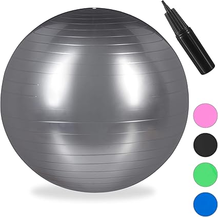 Relaxdays Balón para Ejercicios de Fitness, Pelota de Pilates ...