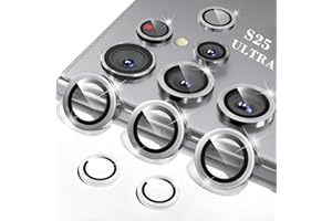 SAE&SVNG Crazylens for Samsung Galaxy S25 Ultra Camera Lens Protector, Tempered Glass Aluminum Edging, S25 Ultra Accessories, Anti-Scratch Decorative Camera Lens Protector for Galaxy S25 Ultra