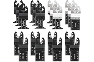 SUNY SMILING 20 PCS Oscillating Saw Blades,Metal Wood Oscillating Multitool Quick Release Saw Blades Compatible with Dewalt Porter Cable Black & Decker Bosch Craftsman Ridgid Ryobi Makita Milwaukee Rockwell