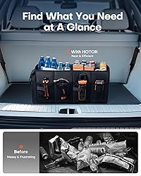 HOTOR Trunk Organizer - Car Organizer, Foldable