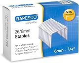 Rapesco S11662Z3 Type 26/6 mm Galvanised Staples Pack of 5000