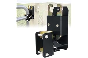 Lupar 2 Way Farm Gate Latch, Heavy-Duty Lockable Fence Latch with Self-Locking Nut, Black Livestock Gate Latch Compatible with Pastures, Stables, Ranches, Horse Corrals,Farms