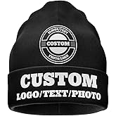 Custom Beanie Design Your Own Customized Beanie for Men and Women with Photo Text Logo Personalized Beanies Winter Gift