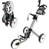Izzo Golf EZ-Roll 3 Wheel Push Cart - Golf 3 Wheel Push cart