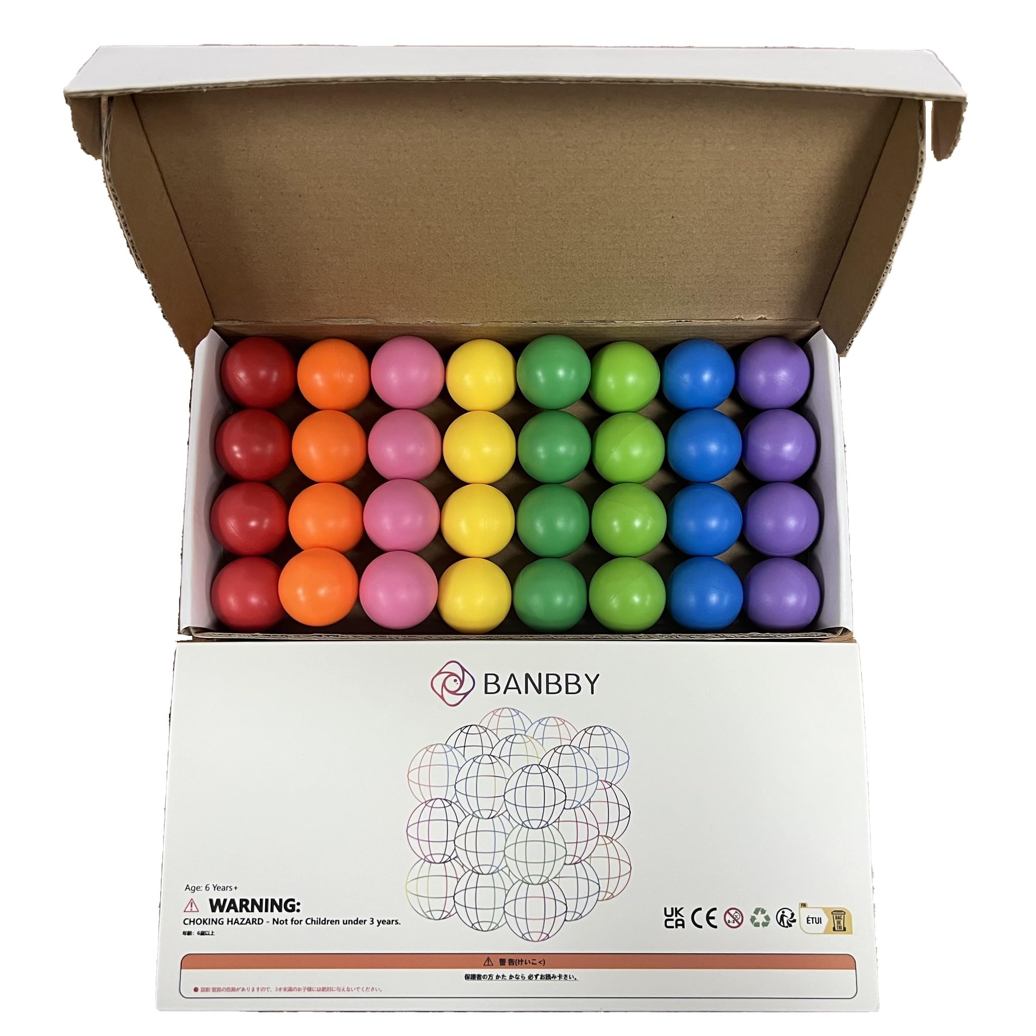 BANBBY 32pcs Magnetic Toys, 1.3" Building Balls Set for Kids, Magnet Game, 8 Colors