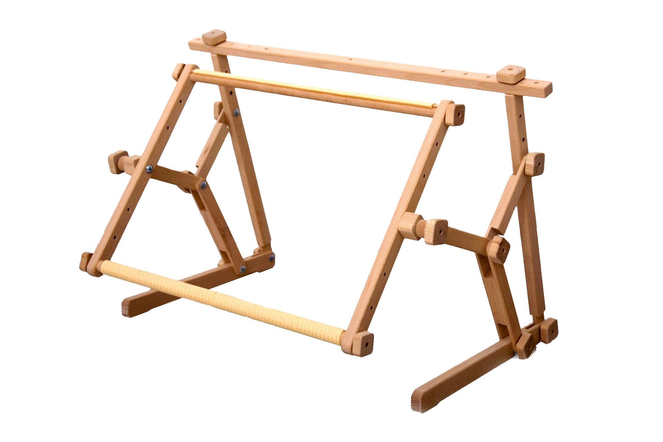 Marussia 1354-007 Professional Embroidery Stand for Table and Couch, Wood, Brown, with Embroidery Frame 35 x 48 cm