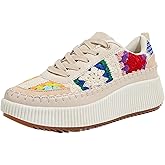 LUCKY STEP Women's Platform Sneakers Rhinestone Fashion Chunky Casual Sparkly Retro Braided Walking Shoes